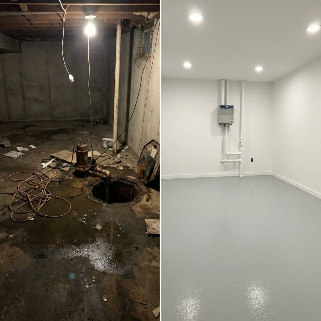 Mold Removal & Remediation before and after in garage, Upper Saddle River NJ