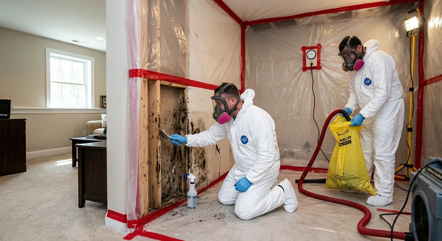 Professional mold removal work - How to contain the mold spread?